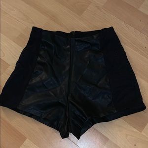 Leather shorts
